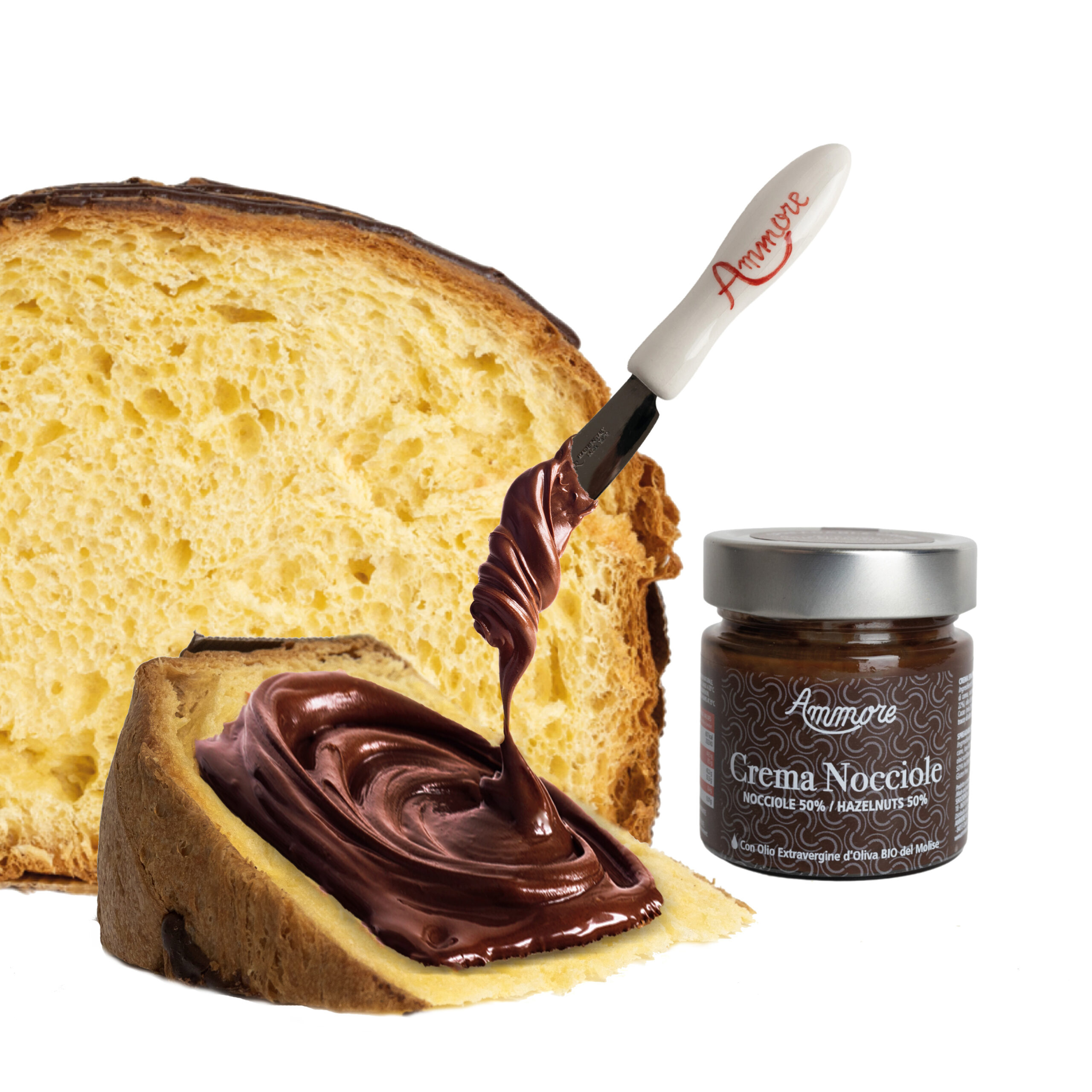 Panettone artesanal <br> con crema de avellanas