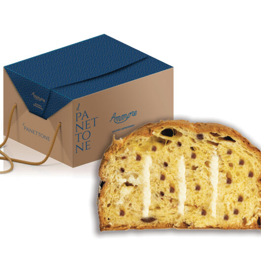 Panettone artesanal <br> Crema de chocolate blanco y frambuesas